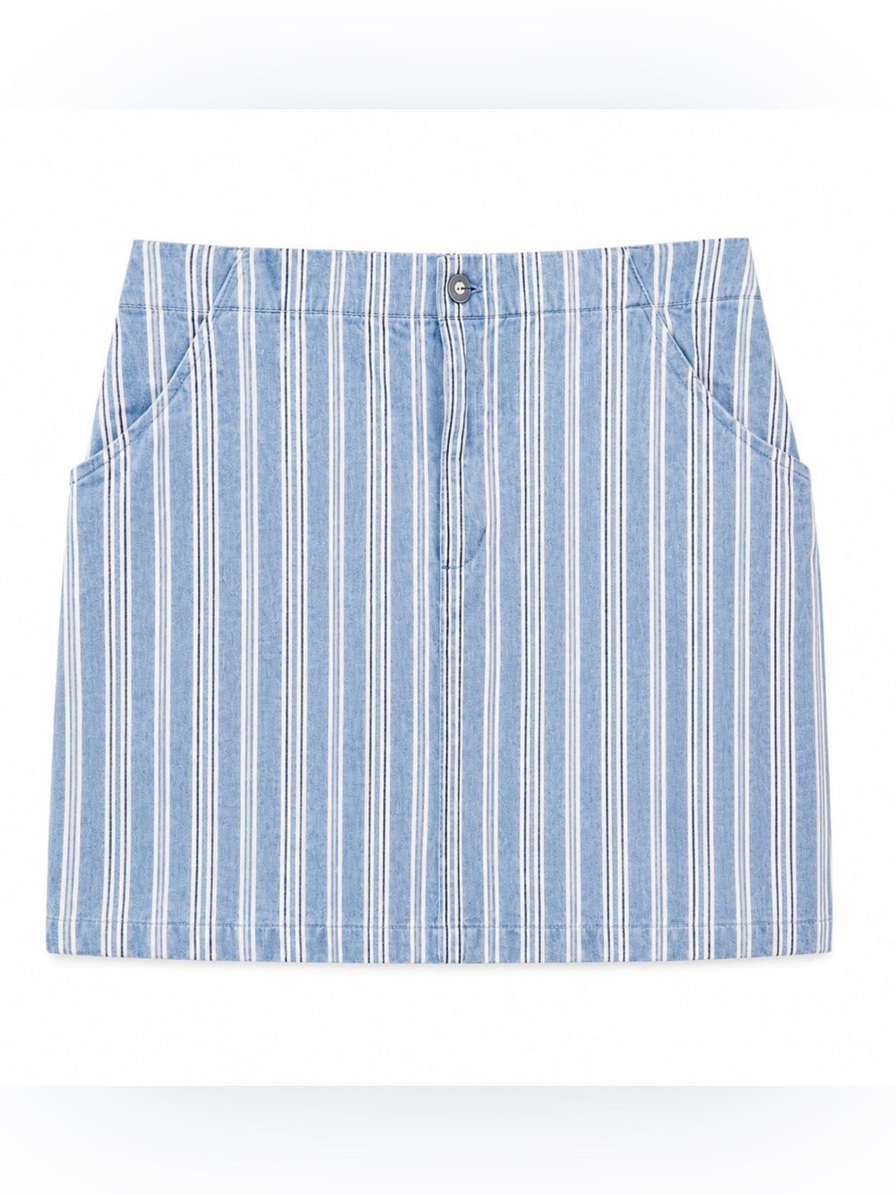 Hollister Ultra High-Rise Blue Stripe Mini Skirt | Size Medium | Summer